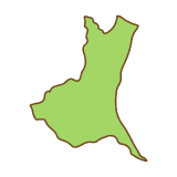 茨城県の地図のフリーイラスト Clip art of ibaraki-prefecture map