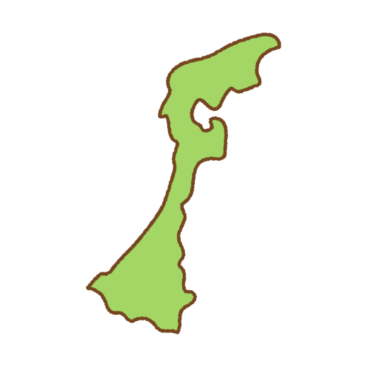 石川県の地図のイラスト