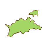 香川県の地図のフリーイラスト Clip art of kagawa-prefecture map