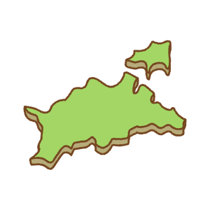 香川県の地図のフリーイラスト Clip art of kagawa-prefecture map