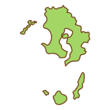 鹿児島県の地図のイラスト