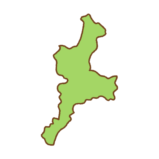 三重県の地図のイラスト