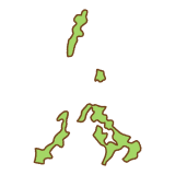 長崎県の地図のフリーイラスト Clip art of nagasaki-prefecture map