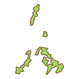 長崎県の地図のフリーイラスト Clip art of nagasaki-prefecture map
