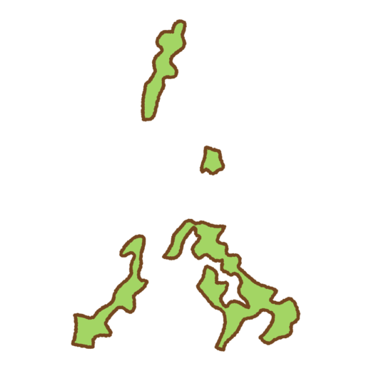長崎県の地図のイラスト