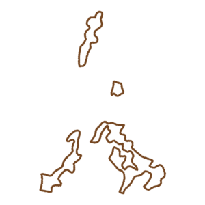 長崎県の地図のフリーイラスト Clip art of nagasaki-prefecture map