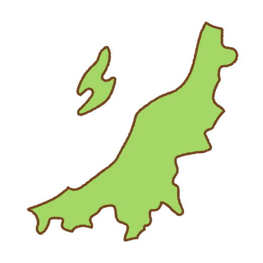 新潟県の地図のイラスト