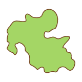 大分県の地図のイラスト