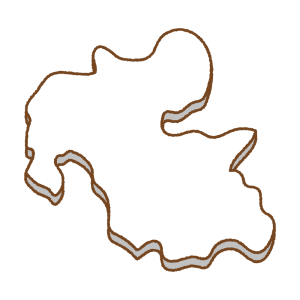 大分県の地図のフリーイラスト Clip art of oita-prefecture map