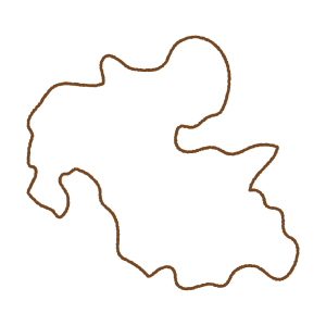 大分県の地図のフリーイラスト Clip art of oita-prefecture map