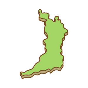 大阪府の地図のフリーイラスト Clip art of osaka-prefecture map