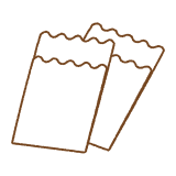 紙ナプキンのフリーイラスト Clip art of paper napkins