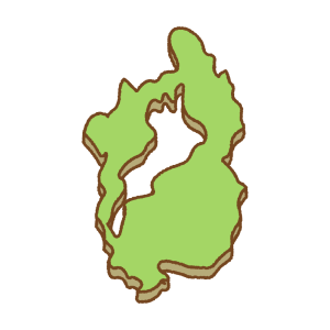 滋賀県の地図のフリーイラスト Clip art of shiga-prefecture map