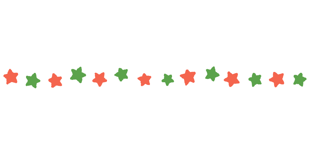 クリスマスカラーの星のライン素材のイラスト | 商用OKの無料イラスト素材サイト ツカッテ