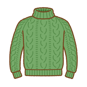 タートルネックのセーターのフリーイラスト Clip art of turtleneck-sweater