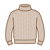 タートルネックのセーターのイラスト