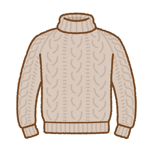 タートルネックのセーターのイラスト