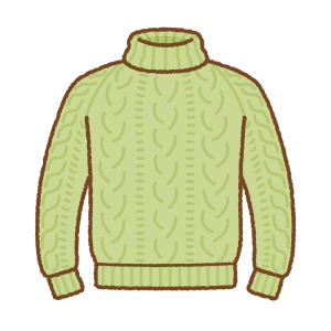 タートルネックのセーターのフリーイラスト Clip art of turtleneck-sweater