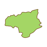 徳島県の地図のフリーイラスト Clip art of tokushima-prefecture map