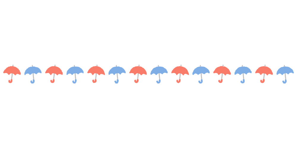 傘のライン素材のフリーイラスト Clip art of umbrella line