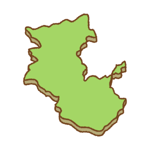 和歌山県の地図のフリーイラスト Clip art of wakayama-prefecture map