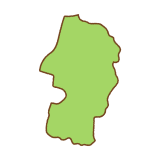 山形県の地図のイラスト