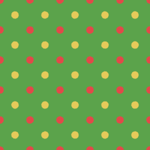クリスマスカラーの水玉模様のフリーイラスト Clip art of polka-dot pattern christmas