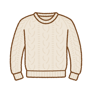 セーターのフリーイラスト Clip art of sweater