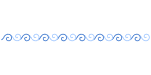 青いうずまきのライン素材のフリーイラスト Clip art of uzumaki line