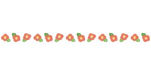 ツバキのライン素材のフリーイラスト Clip art of camellia line