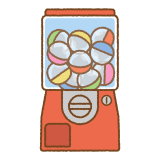 カプセルトイのフリーイラスト Clip art of capsule toy machine
