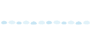 雲のライン素材のフリーイラスト Clip art of cloud line