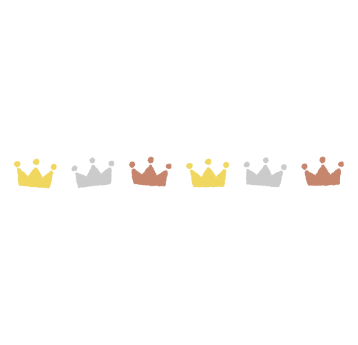 王冠のライン素材のイラスト