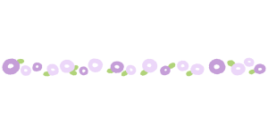 花のライン素材のフリーイラスト Clip art of flower line
