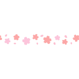 桜のライン素材のイラスト