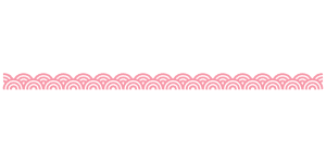 青海波のライン素材のフリーイラスト Clip art of seigaiha line
