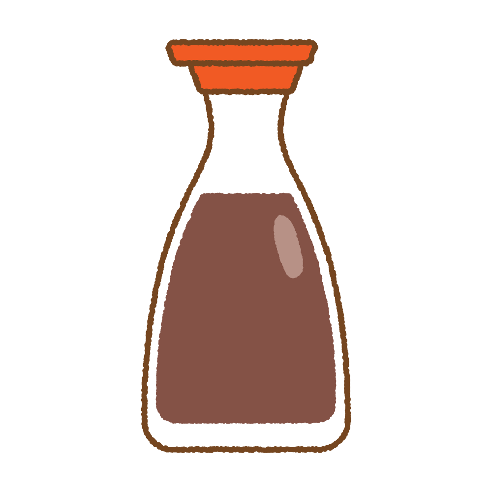 醤油のフリーイラスト Clip art of soy-sauce