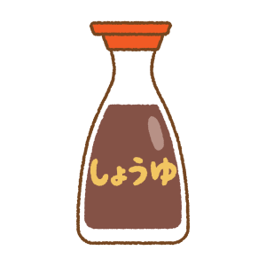 醤油のフリーイラスト Clip art of soy-sauce