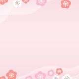 梅の花の背景素材のフリーイラスト Clip art of japanese-plum flower background
