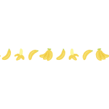 バナナのライン素材のフリーイラスト Clip art of banana line