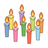 ロウソクのフリーイラスト Clip art of candle