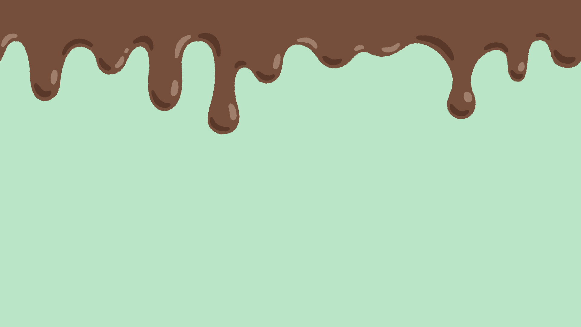 溶けたチョコミントの背景素材のフリーイラスト Clip art of melted chocolate-mint background