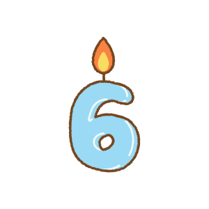 数字のキャンドルのフリーイラスト Clip art of number candle