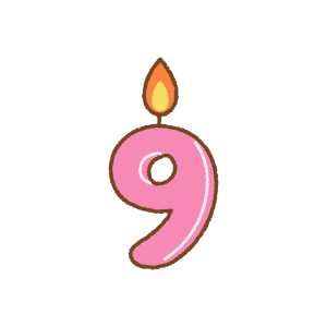 数字のキャンドルのフリーイラスト Clip art of number candle