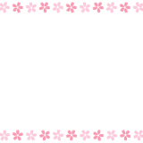 桜の花のフレーム素材のフリーイラスト Clip art of sakura frame
