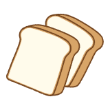 食パンのフリーイラスト Clip art of shokupan