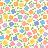 花柄のパターン素材のフリーイラスト Clip art of flower pattern