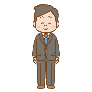 スーツを着た人のフリーイラスト Clip art of male office-worker suit