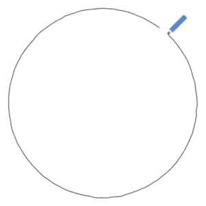 鉛筆の丸フレーム素材のフリーイラスト Clip art of pencil circle frame