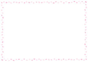 桜の花びらのフレーム素材のフリーイラスト Clip art of sakura-petal paper frame
